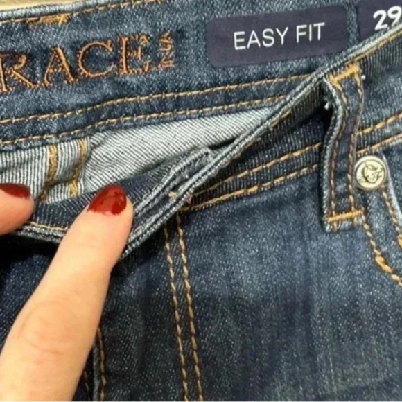 Grace Embroidered Hem Women's Jeans - Blue - Picture 5 of 5